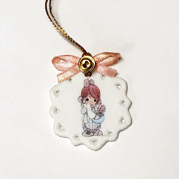 Precious Moments Vintage Mini Plate Ornament Tis The Season Collectible NEW - Picture 1 of 2